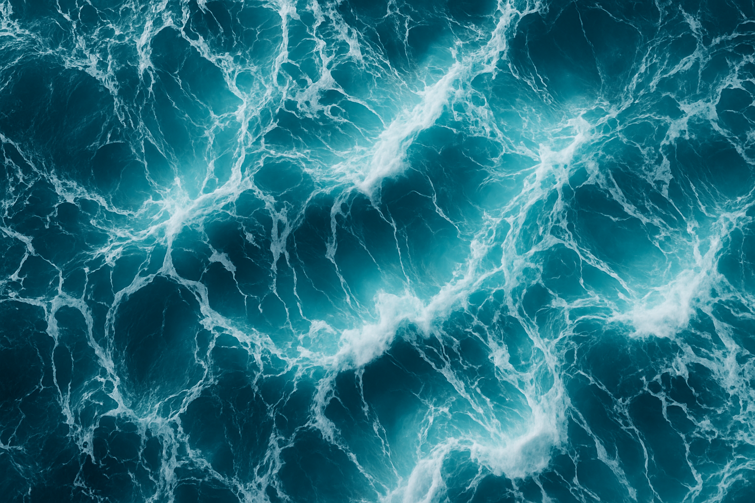 sea and waves top view